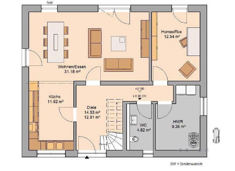 Einfamilienhaus zum Kauf provisionsfrei 383.900 € 5 Zimmer 152 m² 1.070 m² Grundstück Leupahn Königsfeld 09306