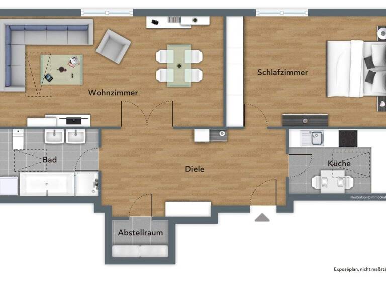 Wohnung zur Miete 600 € 2 Zimmer 65 m² Langen-Bergheim Hammersbach 63546