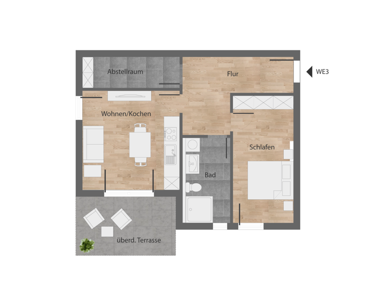 Wohnung zum Kauf - Erstbezug 245.000 € 2 Zimmer 65,6 m² EG Uetze 31311