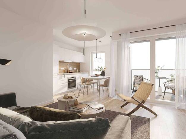 Wohnung zur Miete 804 € 2 Zimmer 48,8 m² 2. Geschoss frei ab sofort Hans-Geiger-Straße 4 Erlangen-Süd Erlangen 91052