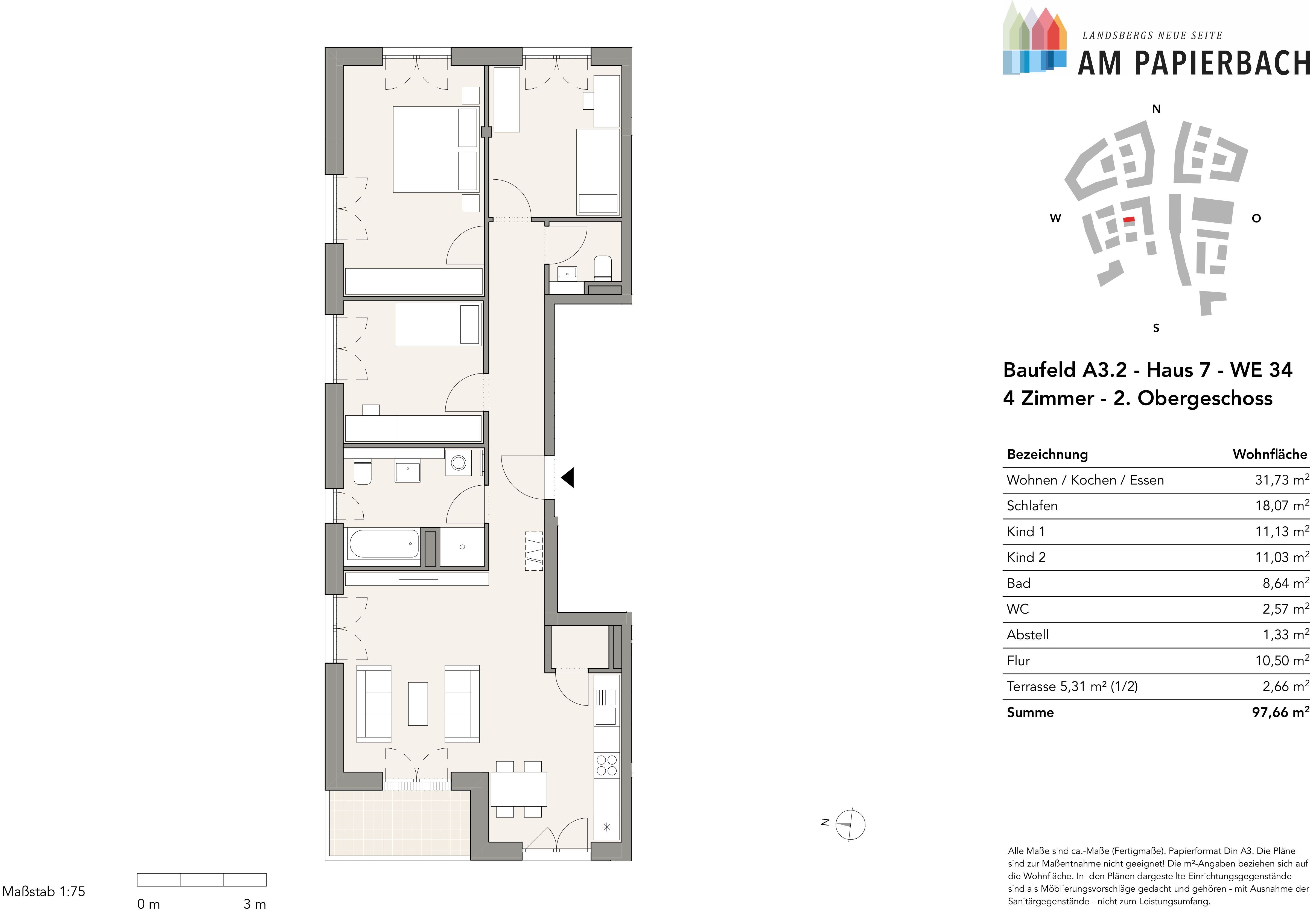 Wohnung zum Kauf provisionsfrei 789.900 € 4 Zimmer 97,7 m²<br/>Wohnfläche 2.<br/>Geschoss Stadtgebiet Landsberg am Lech 86899