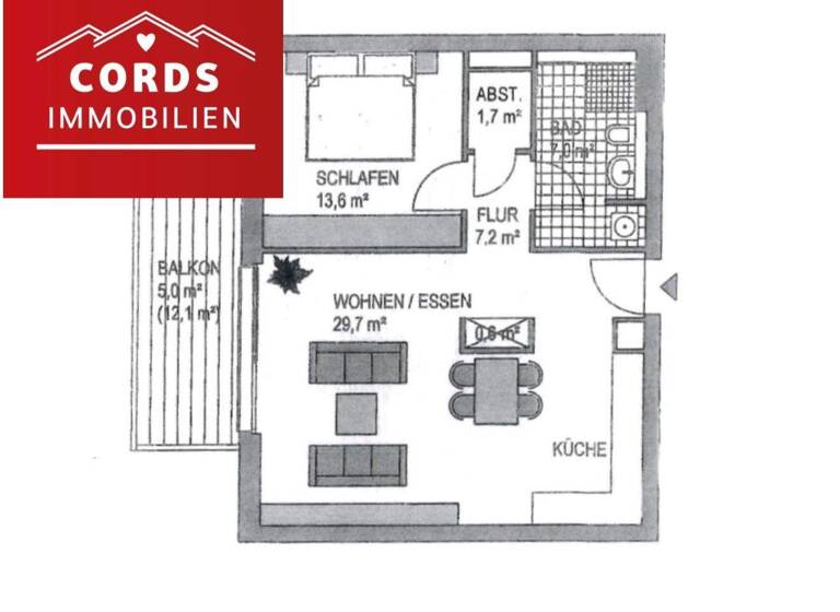Wohnung zur Miete 1.400 € 2 Zimmer 64,1 m² 2. Geschoss Lokstedt Hamburg 22529