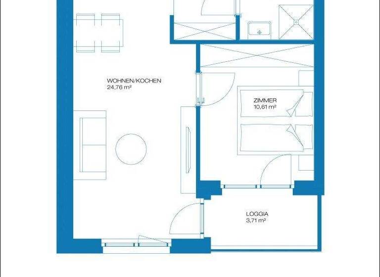 Wohnung zur Miete 410 € 2 Zimmer 43,6 m² 3. Geschoss Grillweg 7a Straßgang Graz 8053