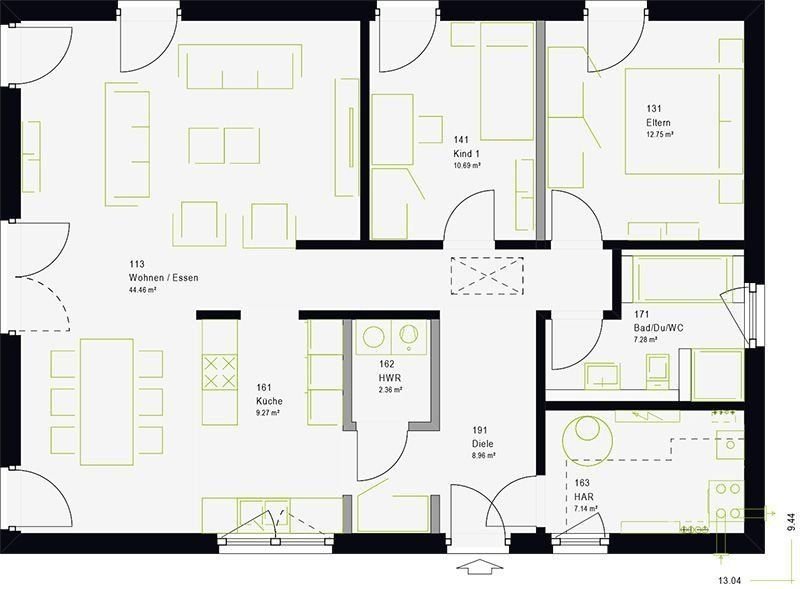 Bungalow zum Kauf provisionsfrei 287.000 € 3 Zimmer 103 m²<br/>Wohnfläche Trebsen Trebsen/Mulde 04687