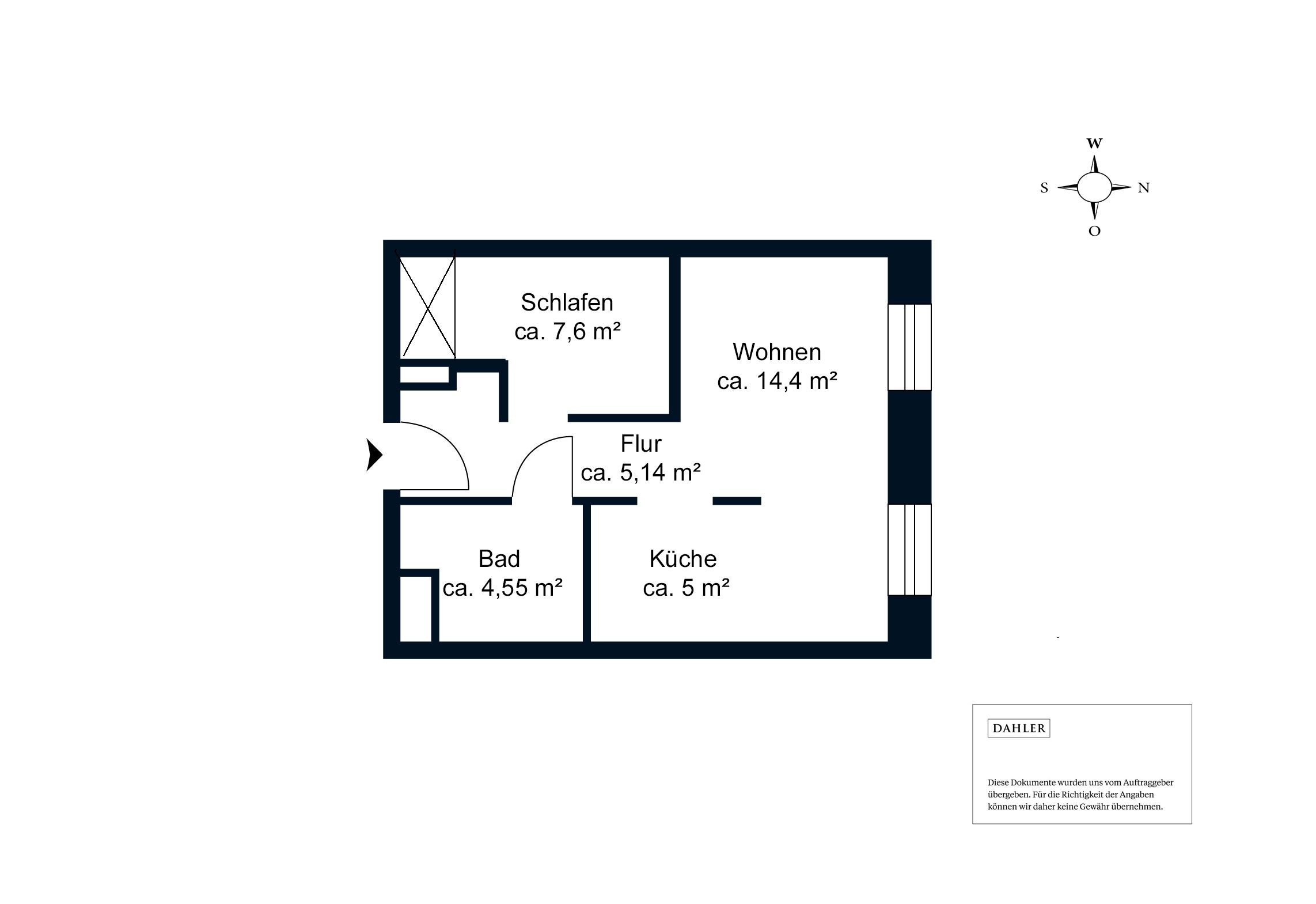 Studio zum Kauf 510.000 € 1 Zimmer 38 m²<br/>Wohnfläche 1.<br/>Geschoss Harvestehude Hamburg 20149