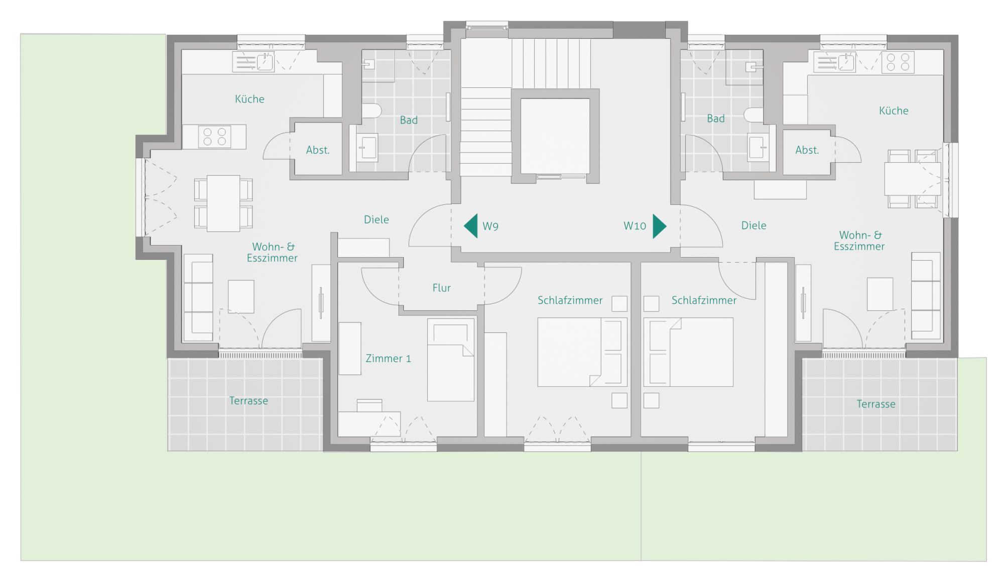 Terrassenwohnung zum Kauf provisionsfrei 455.300 € 2 Zimmer 55,1 m²<br/>Wohnfläche EG<br/>Geschoss Schillerstraße 38 Herrenberg Herrenberg 71083