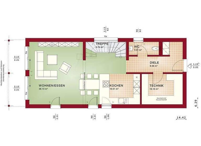 Haus zum Kauf 724.992 € 5 Zimmer 149 m² 579 m² Grundstück Handorf Münster-Handorf 48157