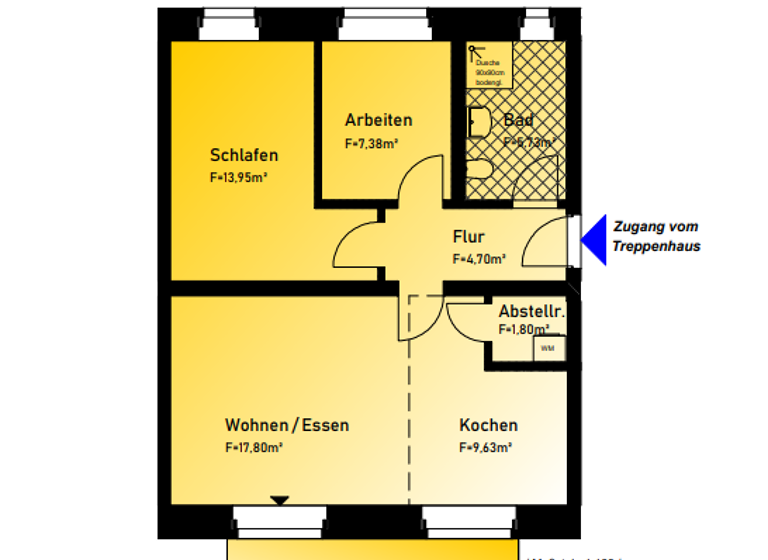 Wohnung zur Miete 632 € 3 Zimmer 66 m² 3 Geschosse frei ab 01.03.2026 Concordiastraße 22 Oelsnitz Oelsnitz/Erzgebirge 09376