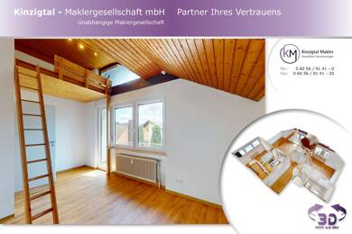 Wohnung zur Miete 690 € 3 Zimmer 75 m² Dachgeschoss, 3. Geschoss frei ab sofort Bad Soden Bad Soden-Salmünster 63628
