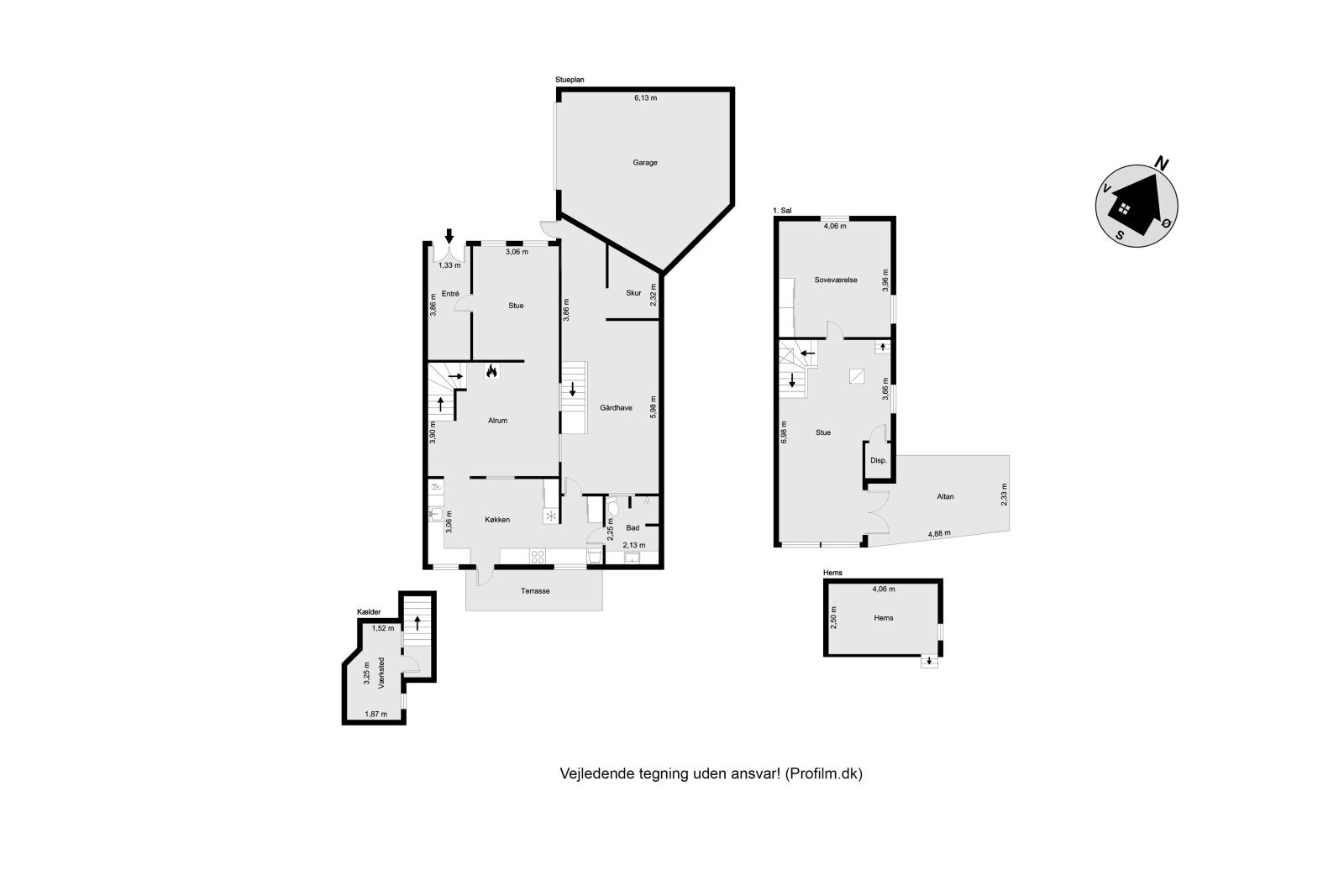 Stadthaus zum Kauf provisionsfrei 318.000 € 4 Zimmer 105 m²<br/>Wohnfläche 70 m²<br/>Grundstück Tøndern 6270