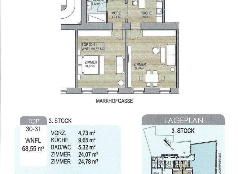 Wohnung zum Kauf 399.000 € 2 Zimmer Wien 1030
