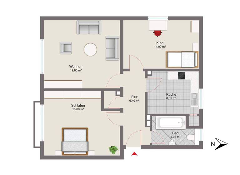 Wohnung zum Kauf 399.000 € 3 Zimmer 72 m² Dachau 85221