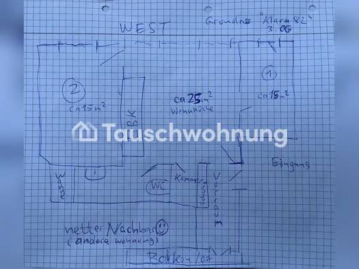 Wohnung zur Miete Tauschwohnung 880 € 2,5 Zimmer 62 m² 3. Geschoss Stühlinger West 79106