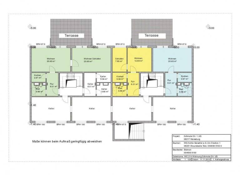 Wohnung zur Miete 399 € 2 Zimmer 57 m² EG Schmale Str. 1 Merseburg 06217