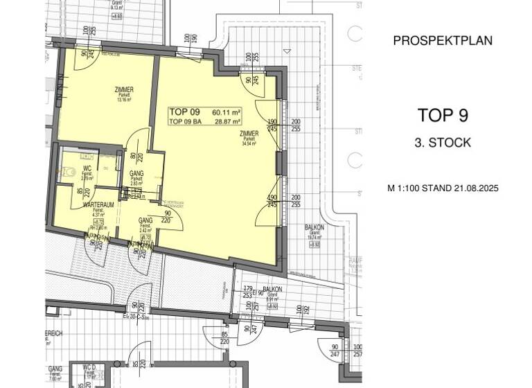 Büro zur Miete - Erstbezug 9,40 € 2 Zimmer 60,1 m² Bürofläche Hainburg an der Donau 2410