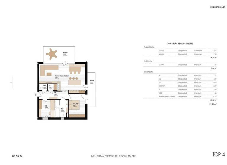 Wohnung zum Kauf - Erstbezug provisionsfrei 498.000 € 3 Zimmer 85,9 m² 1. Geschoss Fuschl am See 5330