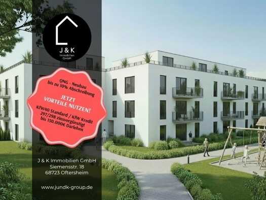 Wohnung zum Kauf - Erstbezug provisionsfrei 442.000 € 2 Zimmer 78,9 m² EG Plankstadt 68723