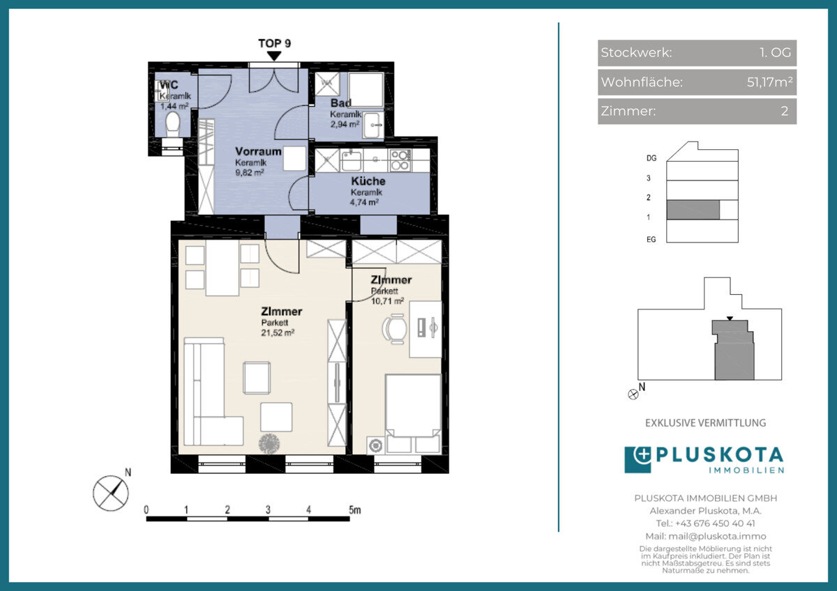 Wohnung zum Kauf 169.000 € 2 Zimmer 51,2 m²<br/>Wohnfläche 1.<br/>Geschoss Wien 1150