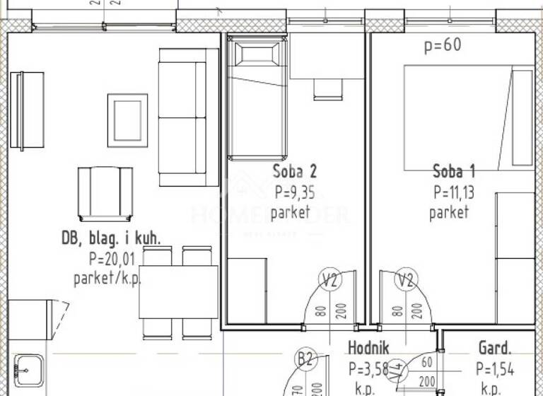 Wohnung zum Kauf 187.426 € 3 Zimmer 60 m² Gradici, Velika Gorica - Okolica Velika Gorica