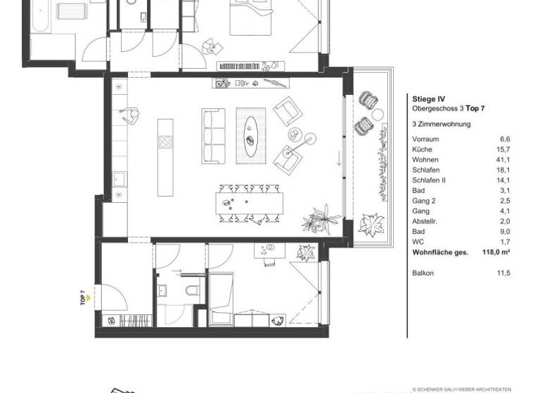 Wohnung zum Kauf - Erstbezug 991.890 € 3 Zimmer 118 m² Wien 1030
