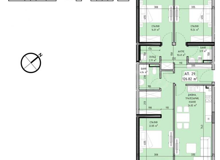 Studio zum Kauf 381.784 € 4 Zimmer 146,8 m² Sofia