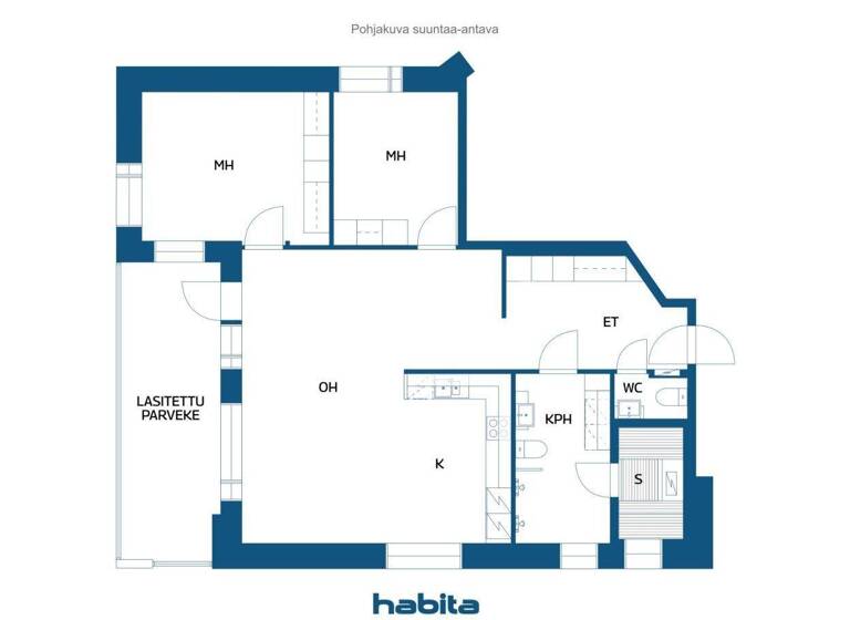 Studio zum Kauf 645.000 € 3 Zimmer 94 m² 2. Geschoss Heikkiläntie 1 Helsinki 00210