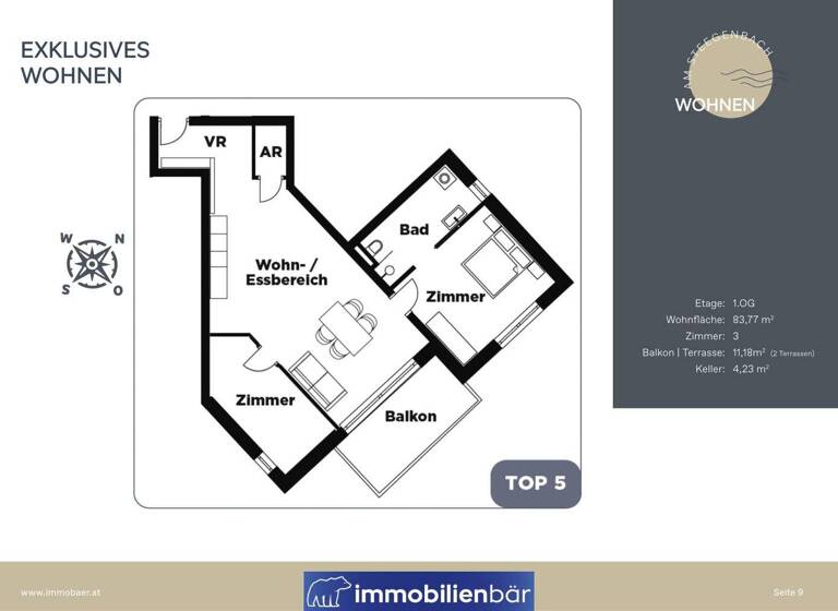 Wohnung zur Miete - Erstbezug 880 € 3 Zimmer 84 m² 1. Geschoss frei ab 01.06.2026 Binderweg 9 Steegen 4722