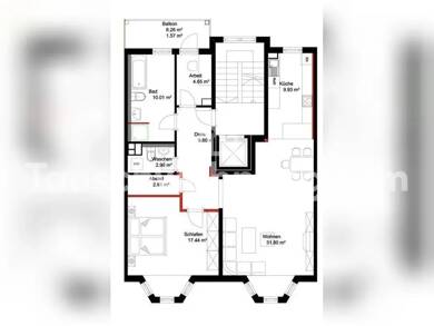 Wohnung zur Miete Tauschwohnung 950 € 2,5 Zimmer 95 m² 1. Geschoss Bilk Düsseldorf 40223