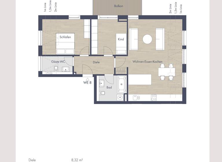 Wohnung zum Kauf provisionsfrei 789.500 € 3 Zimmer 82,7 m²<br/>Wohnfläche Aubing-Lochhausen-Langwied München 81243