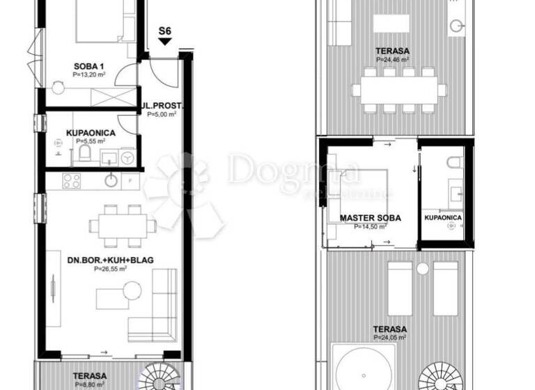 Wohnung zum Kauf 303.572 € 3 Zimmer 83 m² 2. Geschoss Slivno