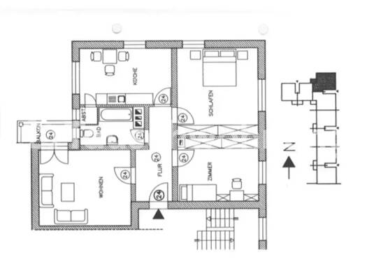 Wohnung zur Miete Tauschwohnung 860 € 3,5 Zimmer 85 m² 1. Geschoss Oberau Freiburg im Breisgau 79102