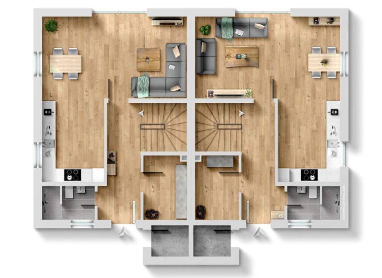 Doppelhaushälfte zur Miete - Erstbezug 1.659 € 4 Zimmer 103 m² 136,6 m² Grundstück frei ab 01.04.2026 Gersdorf Biendorf 18230