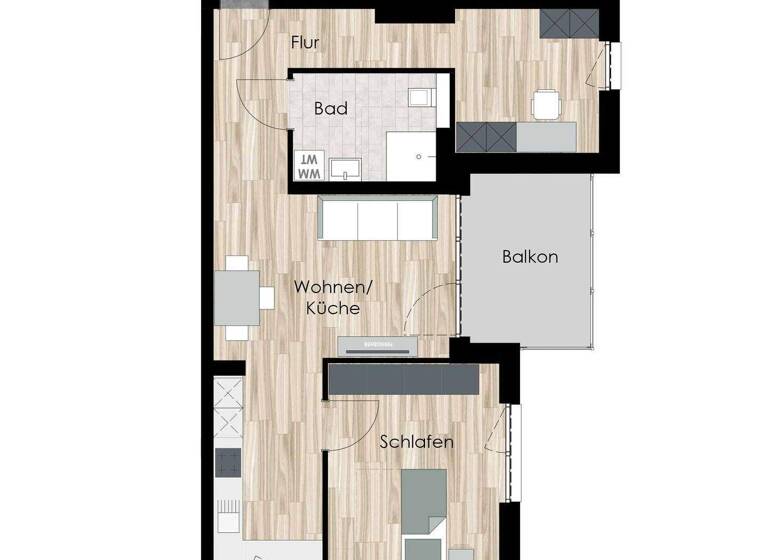Wohnung zur Miete - Erstbezug 760 € 2 Zimmer 68,5 m² 1. Geschoss frei ab sofort Johann-Sebastian-Bach-Straße 12 Ohrdruf 99885