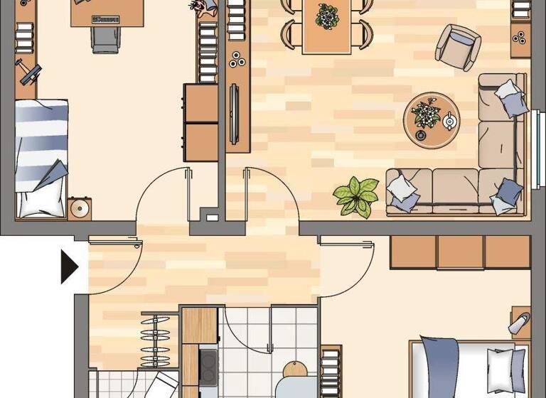 Wohnung zur Miete 639 € 3 Zimmer 66,4 m² EG Breedlandweg 19 Mürwik Flensburg 24944