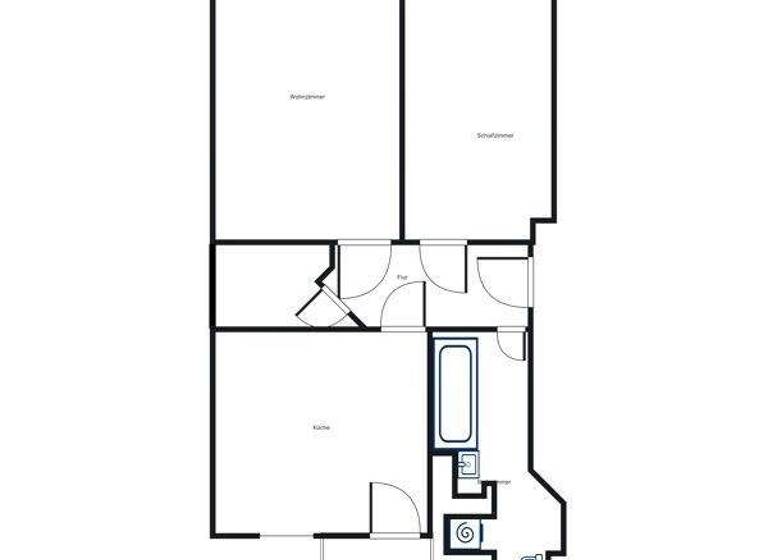 Wohnung zur Miete 593 € 2 Zimmer 63,9 m² 2. Geschoss frei ab 11.04.2026 Glesiener Str. 24 Möckern Leipzig 04159