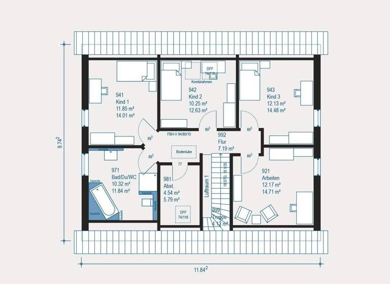 Einfamilienhaus zum Kauf provisionsfrei 365.169 € 6 Zimmer 181,8 m² 1.349 m² Grundstück Geisfeld 54413