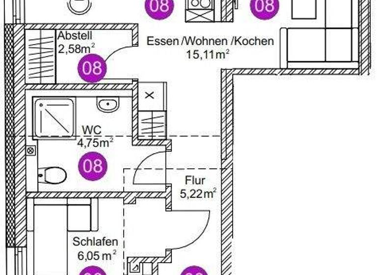 Wohnung zum Kauf provisionsfrei 123.000 € 2 Zimmer 33,7 m² 3. Geschoss frei ab 01.12.2026 Fridingen an der Donau 78567