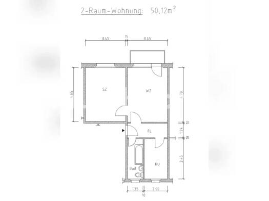 Wohnung zur Miete Tauschwohnung 368 € 2 Zimmer 50 m² 3. Geschoss Hansaviertel Rostock 18059