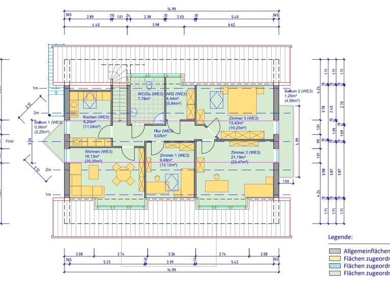 Wohnung zum Kauf 315.000 € 4 Zimmer 96 m²<br/>Wohnfläche Dachgeschoss, 2.<br/>Geschoss Crailsheim Crailsheim 74564
