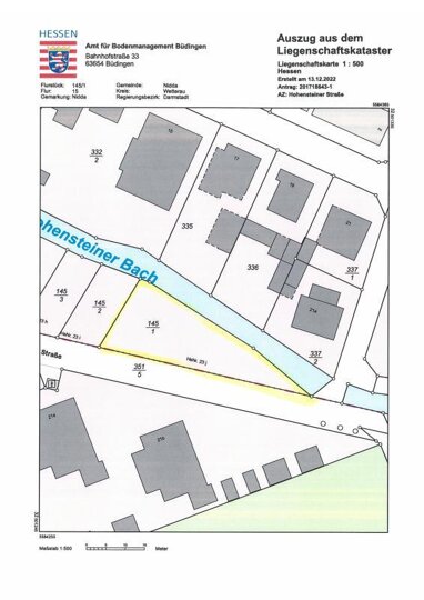 Grundstück zum Kauf 65.000 € 612 m² Grundstück Nidda Nidda 63667