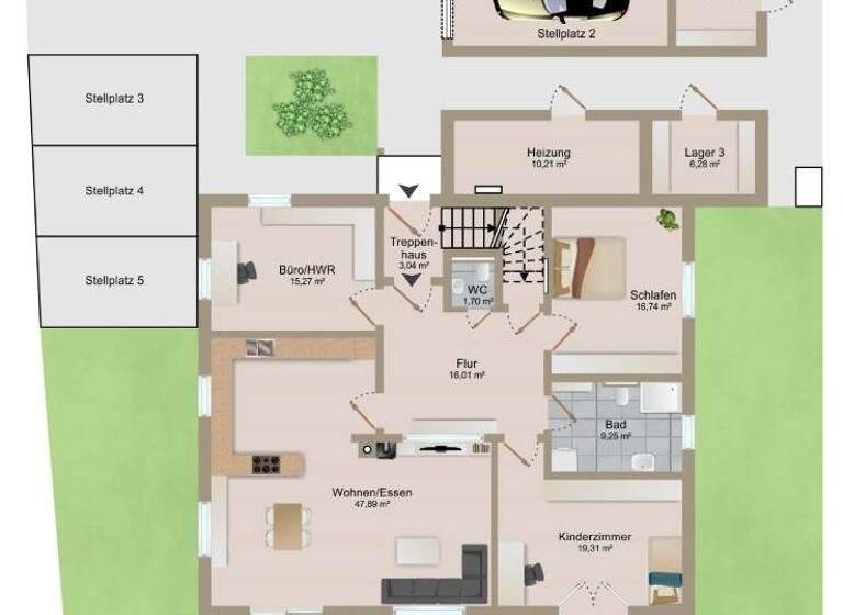 Wohnung zur Miete - Erstbezug 1.290 € 4 Zimmer 128 m² EG frei ab 01.05.2026 Schwarzenfeld 92521