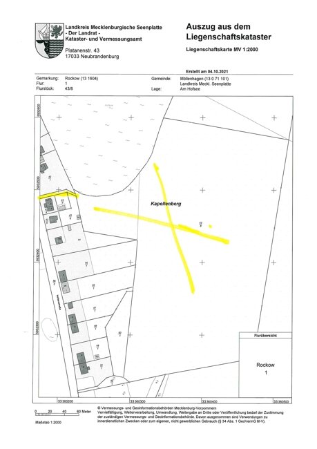 Landwirtschaftliche Fläche zur Miete 67.667 m²<br/>Fläche 67.667 m²<br/>Grundstück Hofseeestr. 21 Möllenhagen Möllenhagen 17219