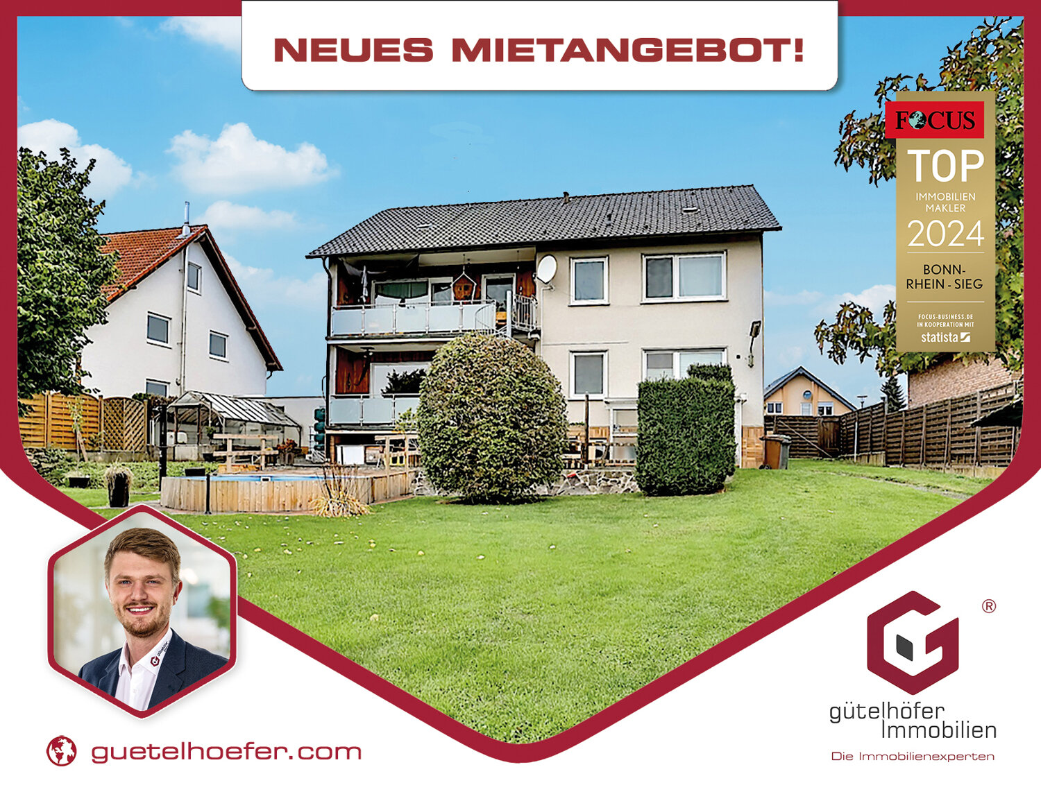 Wohnung zur Miete 1.100 € 4 Zimmer 110 m²<br/>Wohnfläche EG<br/>Geschoss 01.02.2025<br/>Verfügbarkeit Altendorf Meckenheim / Altendorf 53340