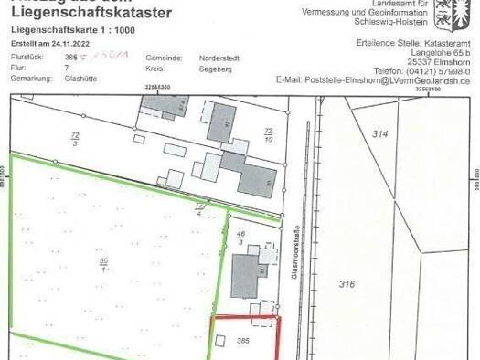 Grundstück zum Kauf 450.000 € 6.144 m² Grundstück Glashütte Norderstedt 22851