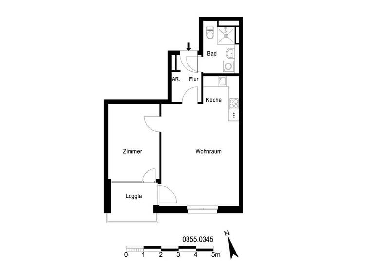 Wohnung zur Miete 1.027 € 2 Zimmer 53,6 m² 7. Geschoss Senftenberger Ring 47B Märkisches Viertel Berlin 13435