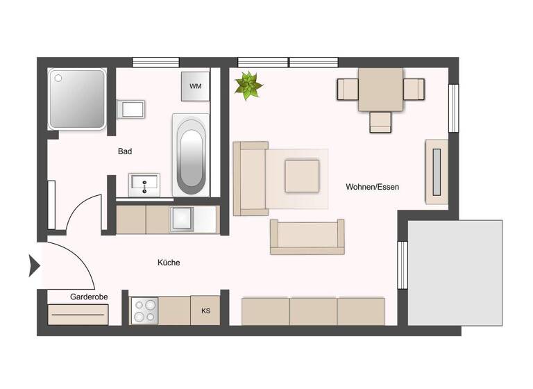 Studio zur Miete - Erstbezug 550 € 1 Zimmer 41 m² Neidschützer Straße 65 Naumburg Naumburg (Saale) 06618
