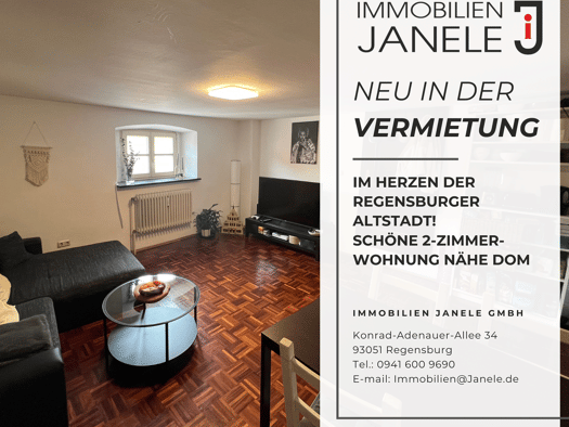 Wohnung zur Miete 740 € 2 Zimmer 51 m² frei ab 01.11.2026 Innenstadt Regensburg 93047