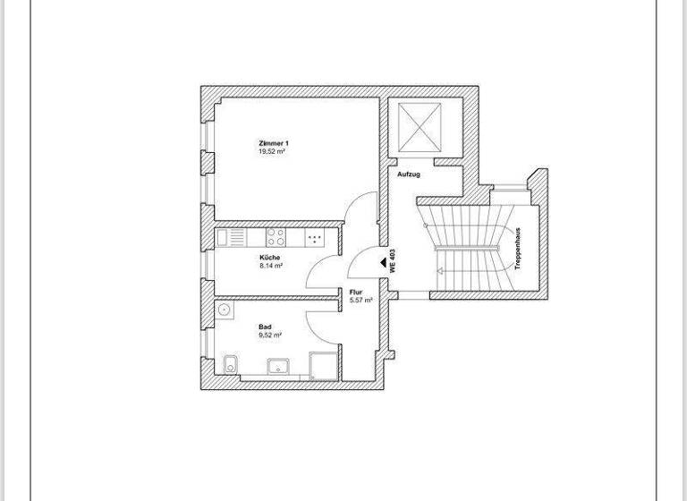 Studio zur Miete 355 € 1 Zimmer 40,7 m² 1. Geschoss frei ab 11.04.2026 Gorkistr. 101 Schönefeld-Abtnaundorf Leipzig 04347