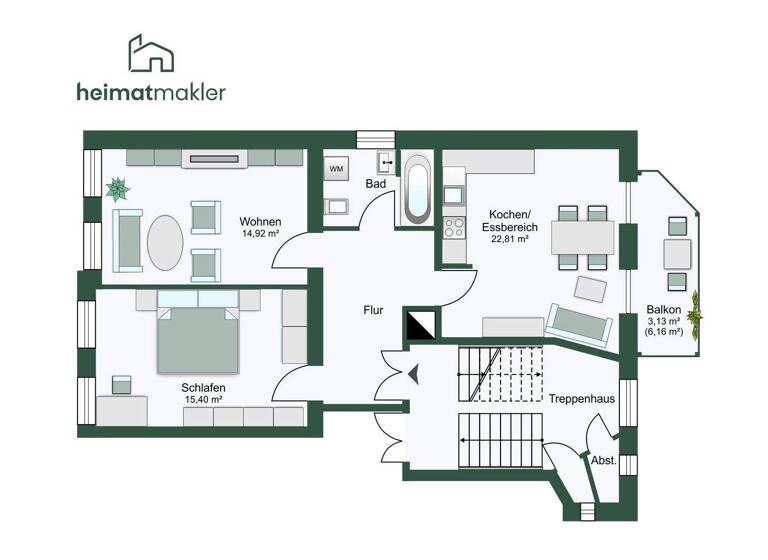 Wohnung zum Kauf 163.000 € 2 Zimmer 67,8 m² 1. Geschoss Sellerhausen-Stünz Leipzig 04318
