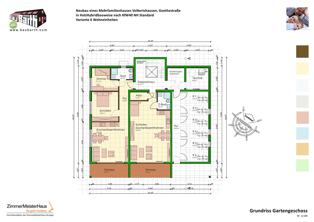 Immobilie in Volkertshausen - ALPEN- & FERNBLICK I KFW-Förderung I Natürlich aus Holz: Helle, wohngesunde 4 bis 7-Zimmerwohnung in Singen-Volkertshausen - Bild 2
